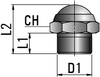 Глушитель выхлопа компактный, трубная цилиндрическая резьба MV 11-FE
