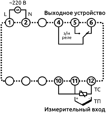 Схема подключения ECD100-D2-R