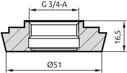 Габаритные размеры QA.51-G34-M40