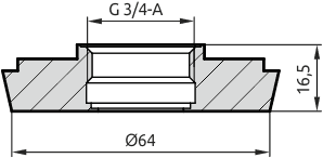 Габаритные размеры QA.51-G34-M50