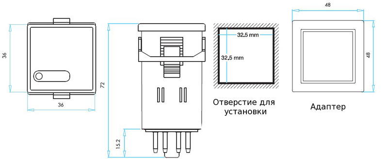 Габаритные размеры, мм Габаритные размеры