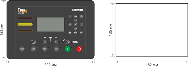 Габаритные размеры TRANS-AMF
