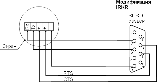 Подключение датчика влажности и температуры, выход RS-232 ASCII протокол