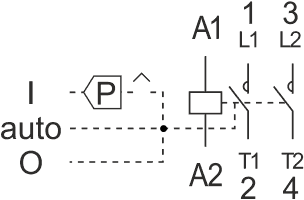 Схема подключения контактора ACM-M 2НО