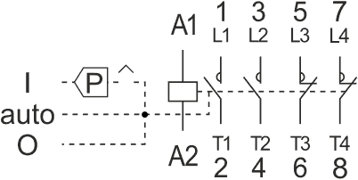 Схема подключения контактора ACM-M 2НО + 2НЗ