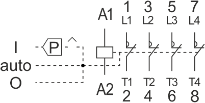 Схема подключения контактора ACM-M 4НЗ