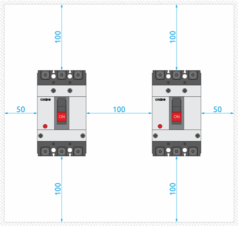 Корректные расстояния для установки CBPT-14, CBPT-15, CBPT-16, мм