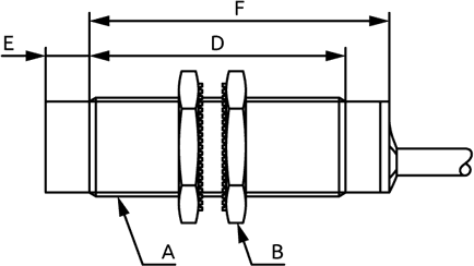 Габаритные размеры индуктивных датчиков ONDO LR-H