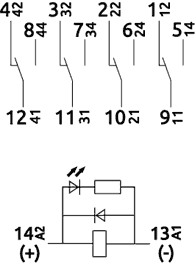 Схема подключения реле SA с катушкой на переменный ток