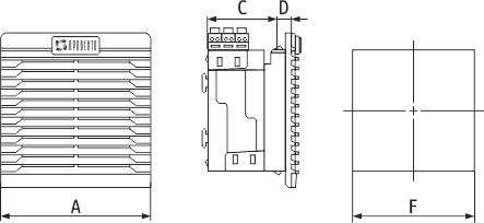 Габаритные размеры решеток с фильтрующей прокладкой FF