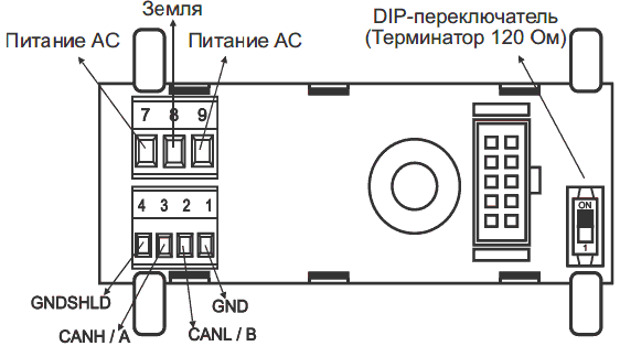 Назначение контактов монтажной колодки Z-PC-DINAL1-35